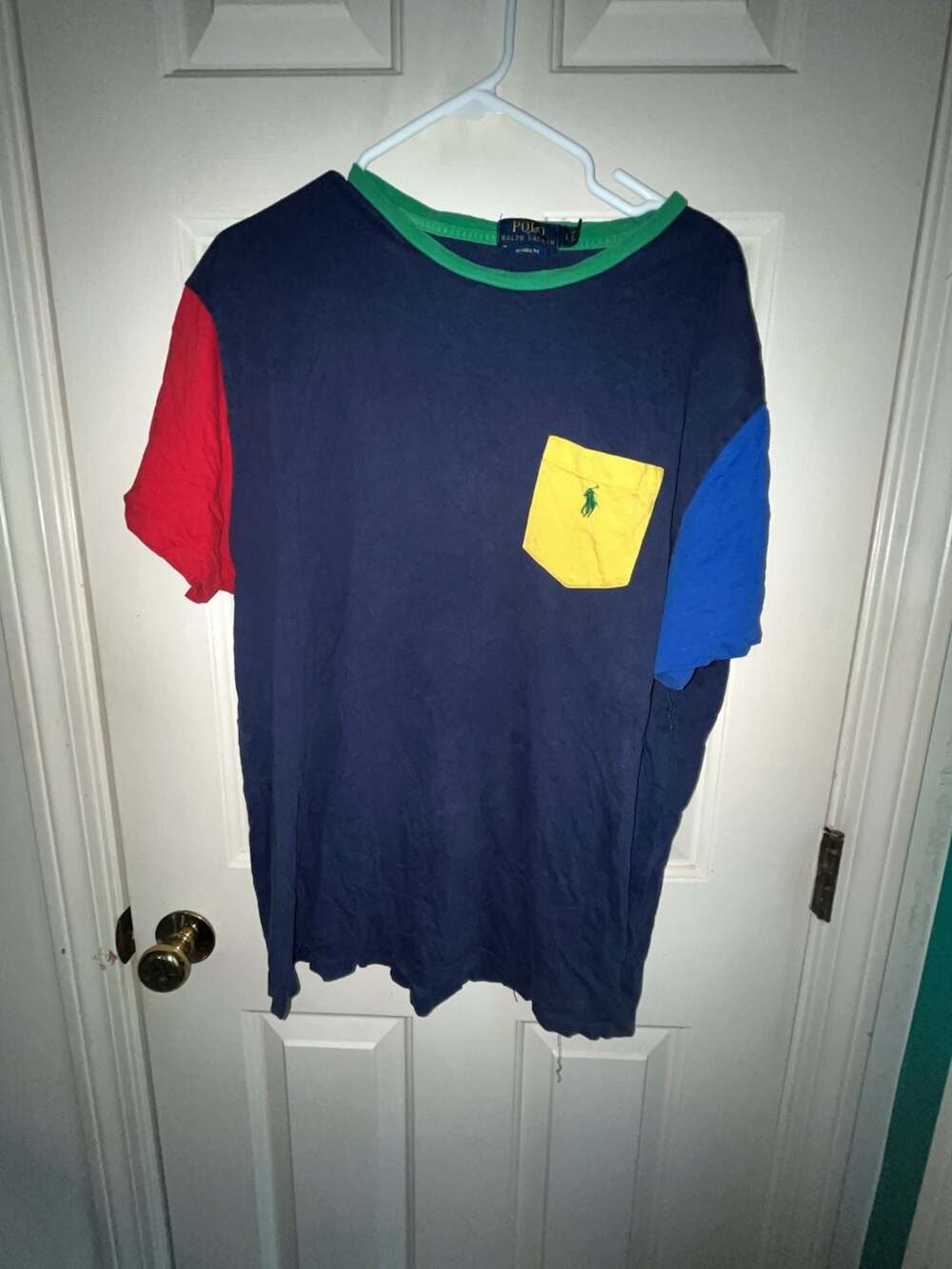Polo Ralph Lauren Classic Fit Colorblock Pocket T-Shirt Size Large